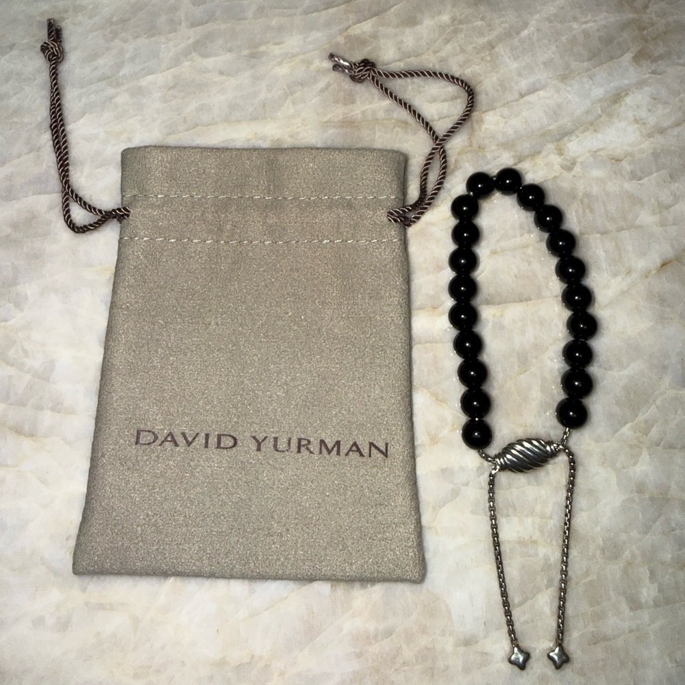 David Yurman Black Onyx Spiritual Bead Bracelet